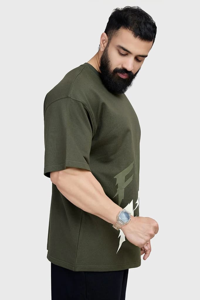 Edge Oversized T-shirt Olive — photo 5
