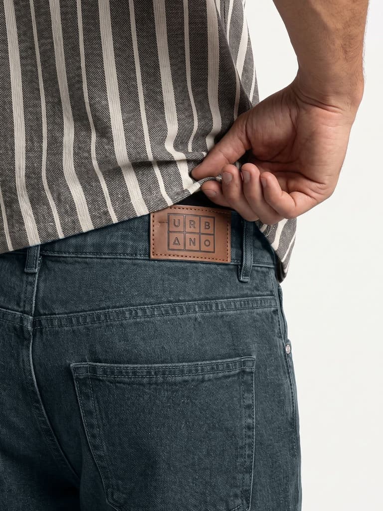 Men's Blue Relaxed Fit Washed Denim Jeans Non-Stretchable — photo 6