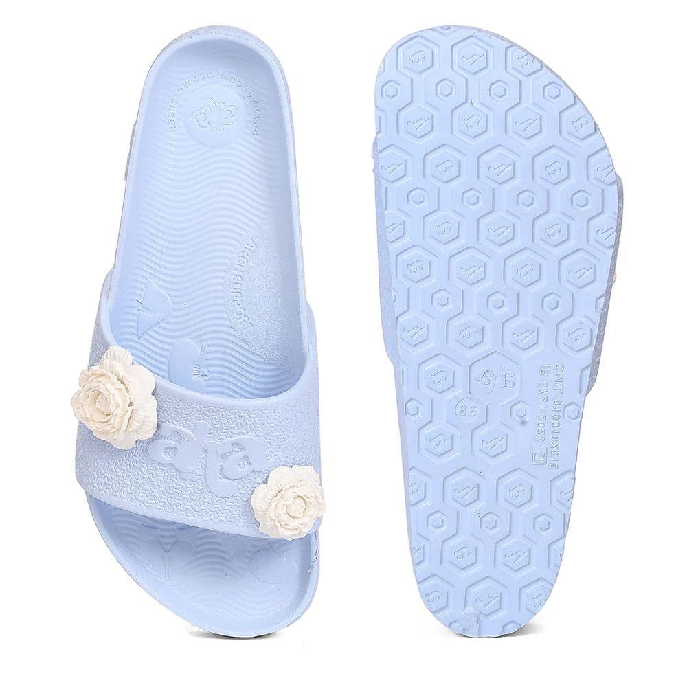 A-HA DOCTOR-1L Blue Casual Slip-on Slides for Women by Liberty — photo 4