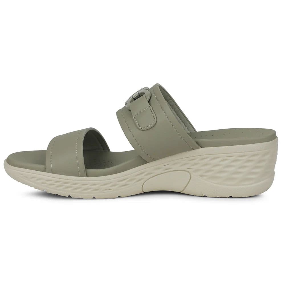 Healers Light Grey Wedge Heel Sandal For Women ZQ-FD-50 By Liberty — photo 3