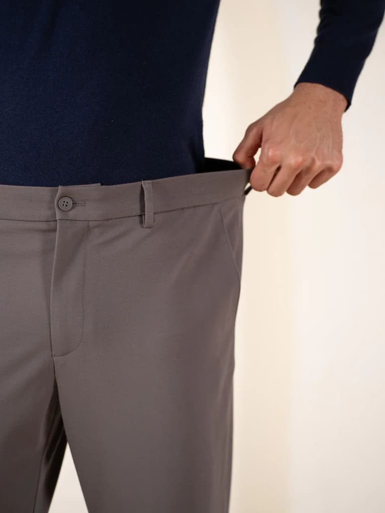 Malai Dark Grey Soft-touch Slim Fit Power Stretch Pants — photo 5