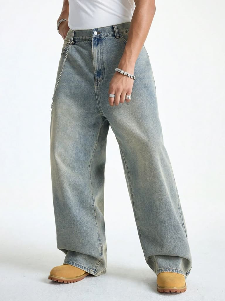 Untamed Blue Baggy Jeans — photo 7