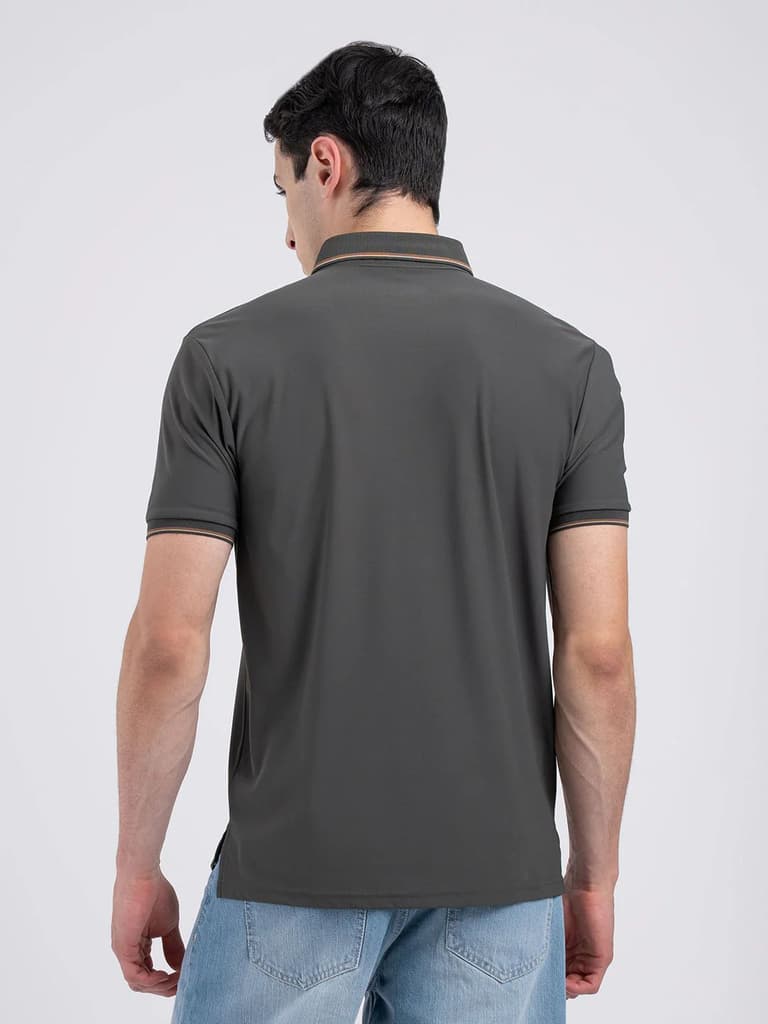 Jacquard Collar Polo T-shirt for Men | Premium Comfort | Sharp Look — photo 3