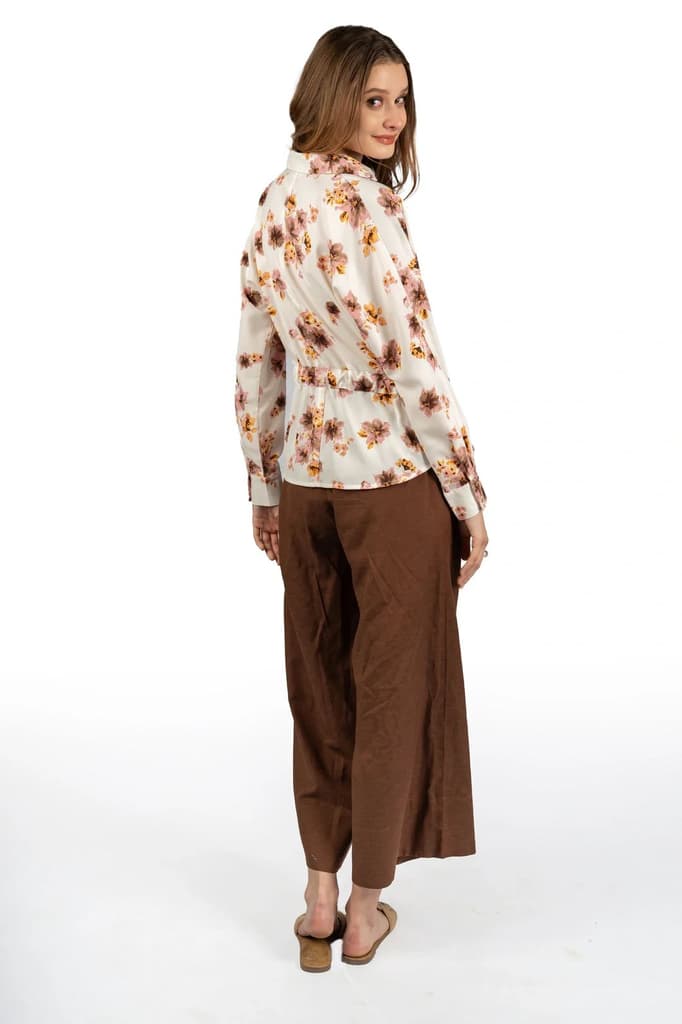 Floral Breeze Off-White Georgette Shirt — photo 3