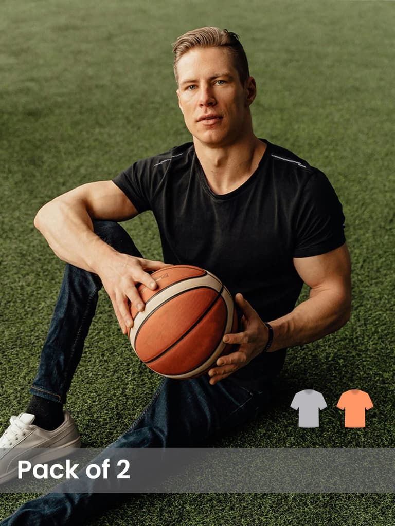 Men's Activewear Sports T-shirt Pack of 2