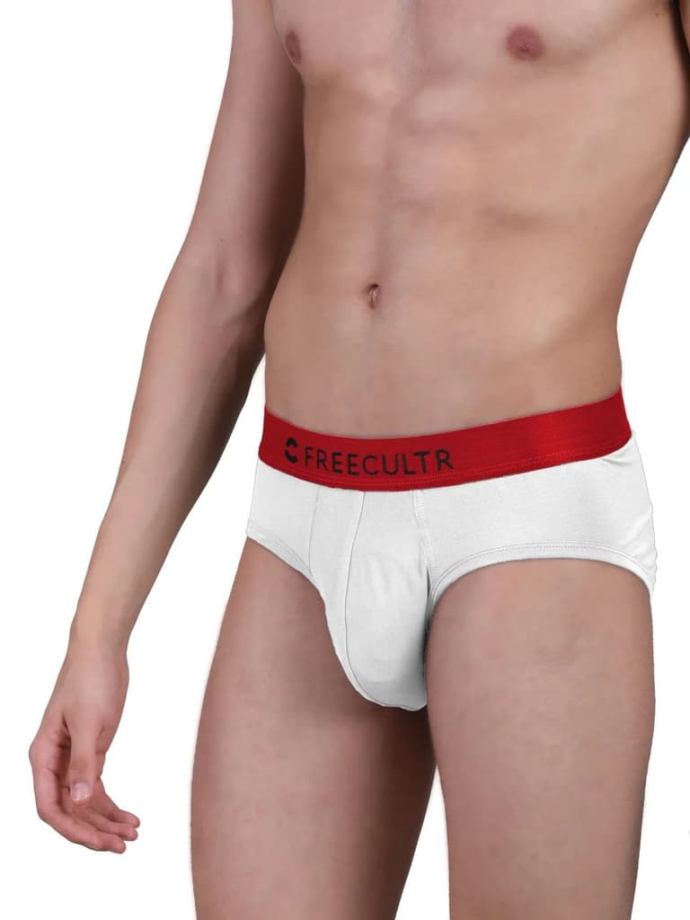 Luxury Limited Edition - Men's Anti-Bacterial Micro Modal Brief (Pack of 1) — White / S