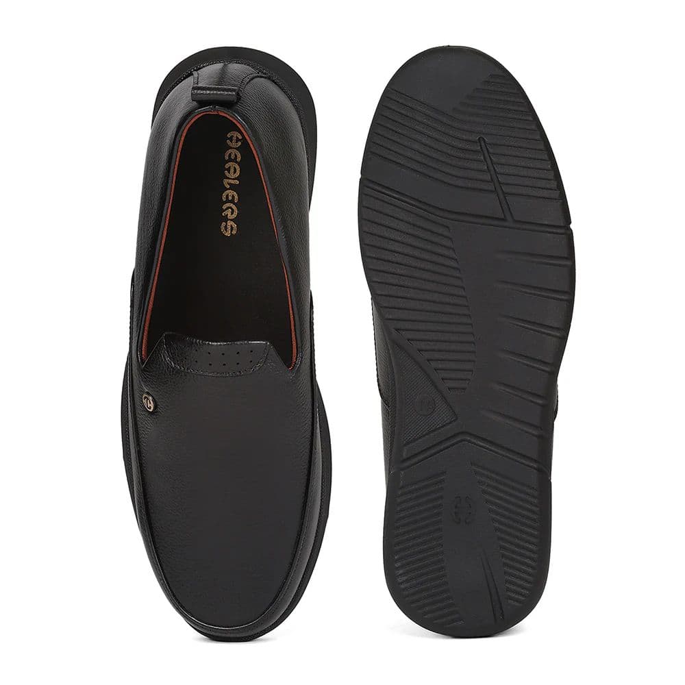 Healers S201-03 Black Casual Non Lacing Slip-on Shoes for Men by Liberty — photo 4