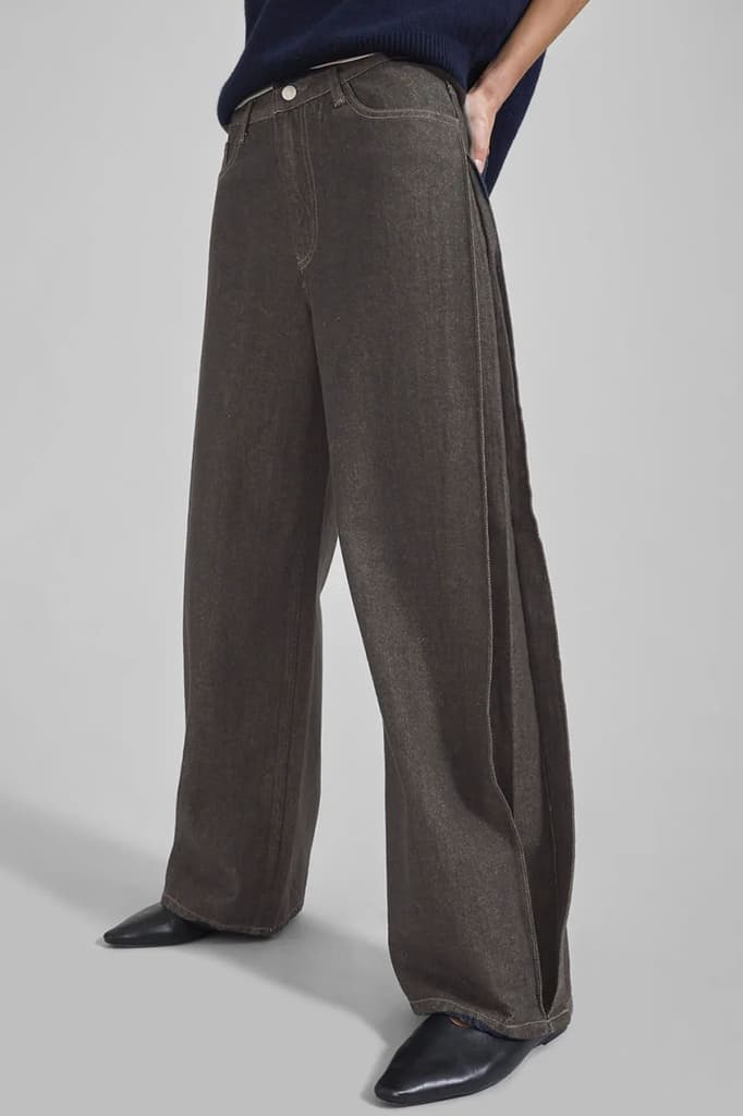 Denim-Inspired Pleated Pants — photo 6