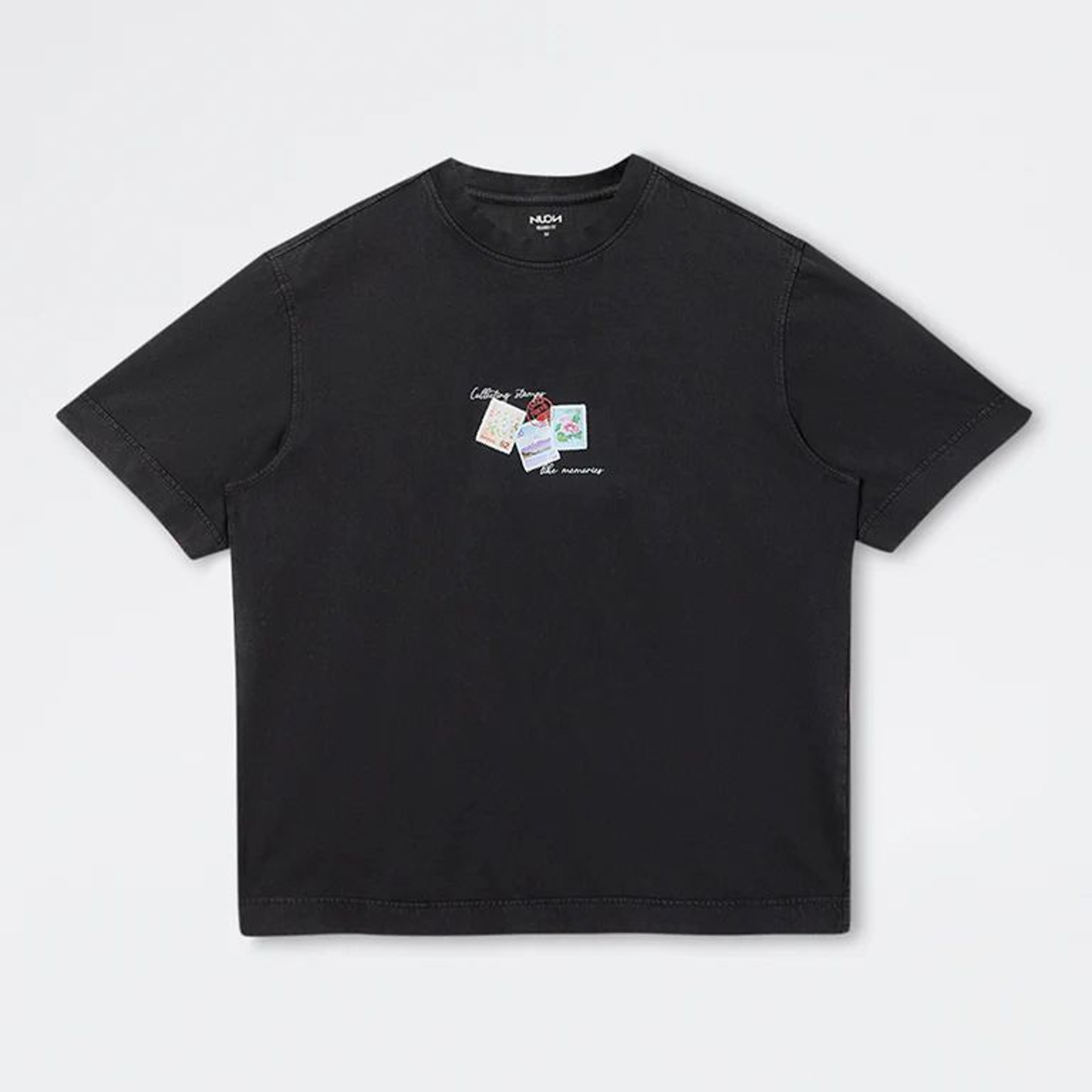 Nuon Charcoal Printed Relaxed-Fit Cotton T-Shirt