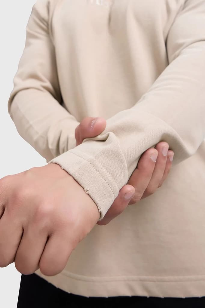 Shell Raw Sweatshirt Beige — photo 3
