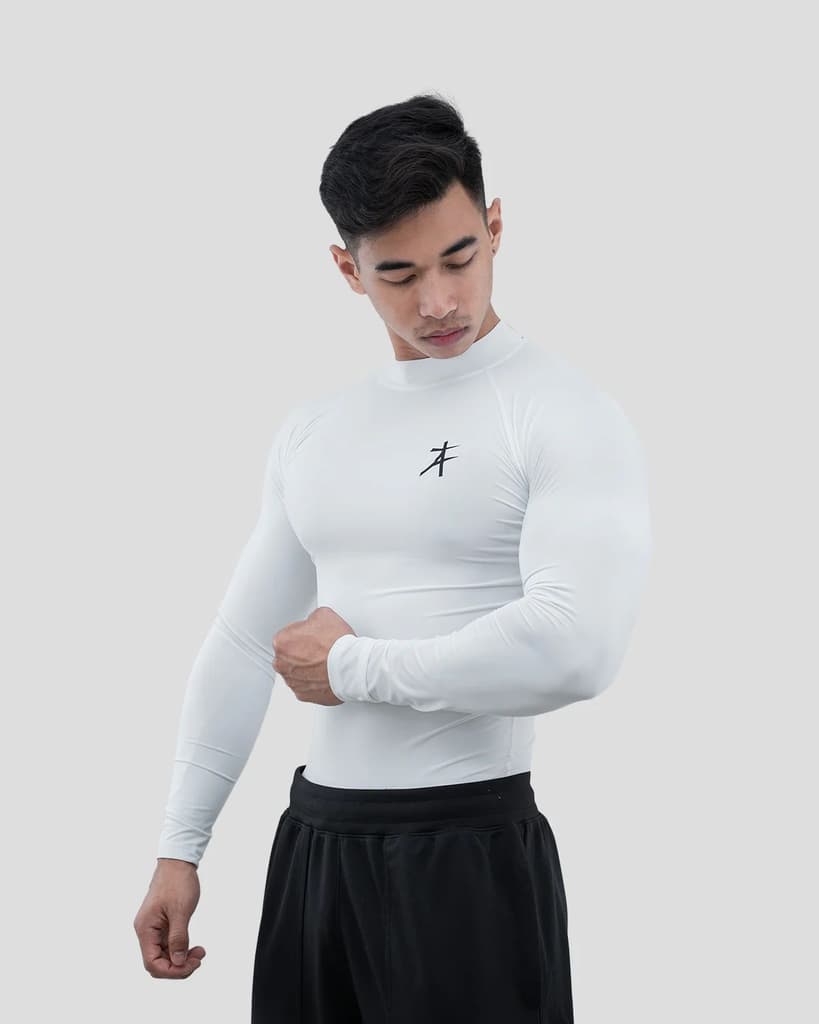 Hustle High Neck Full Sleeve Compression T-shirt