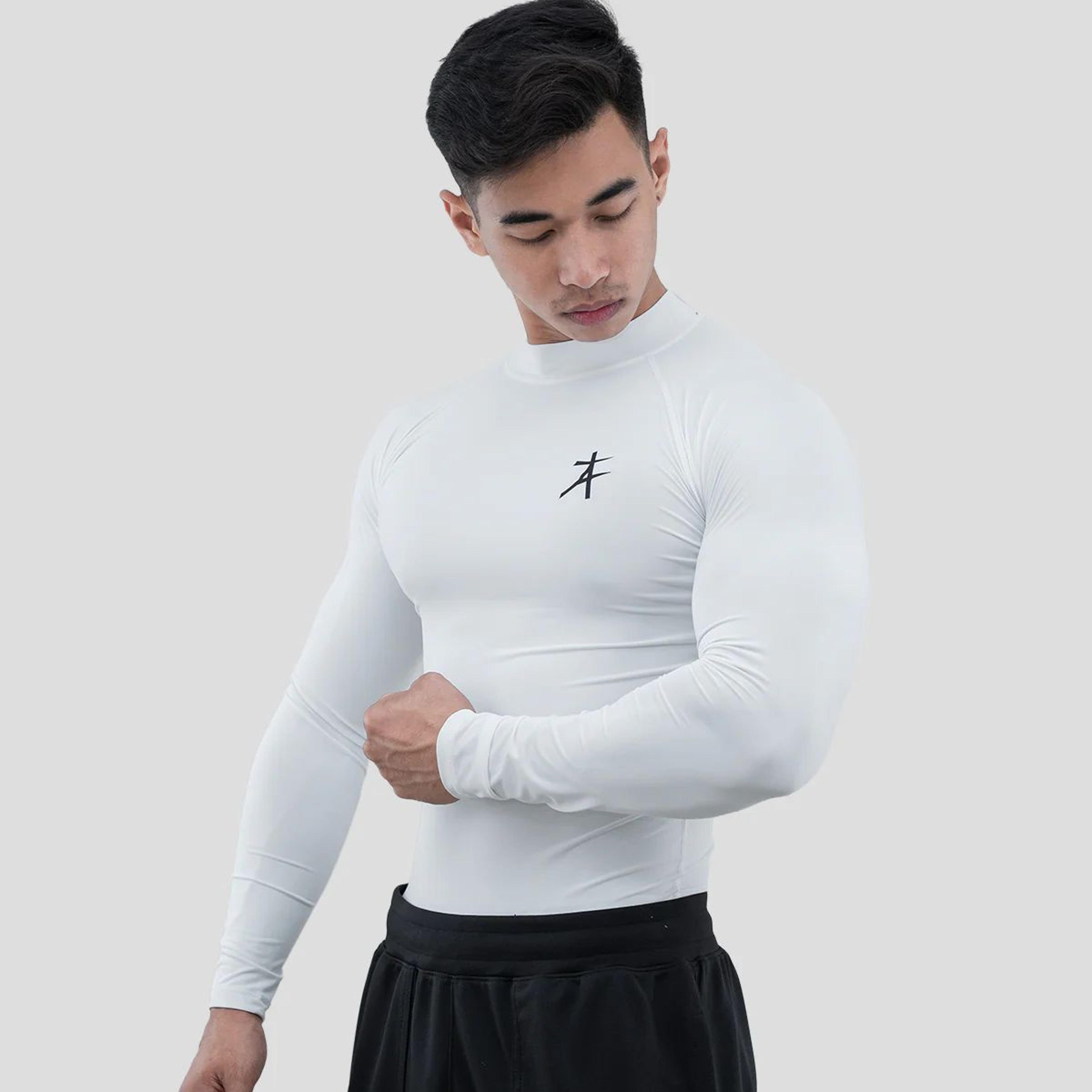 Hustle High Neck Full Sleeve Compression T-shirt