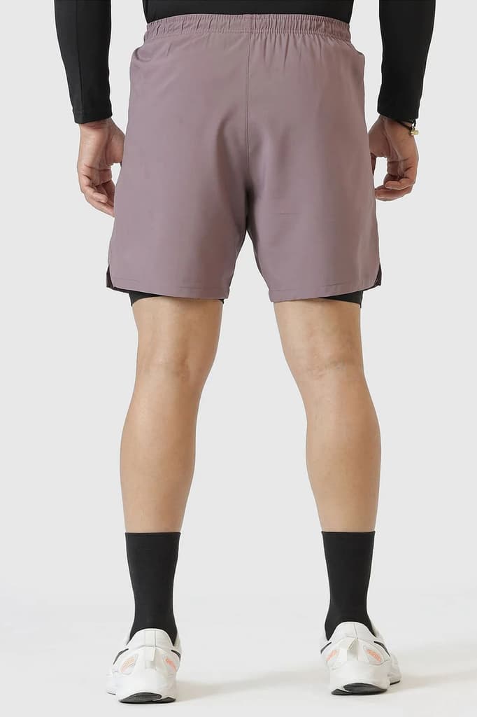 2 in 1 Compression Shorts Mauve — photo 7