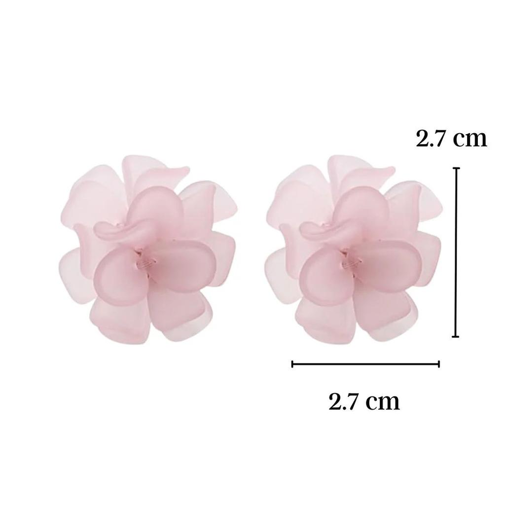 Pretty Pastel Acrylic Flower Earrings — photo 3