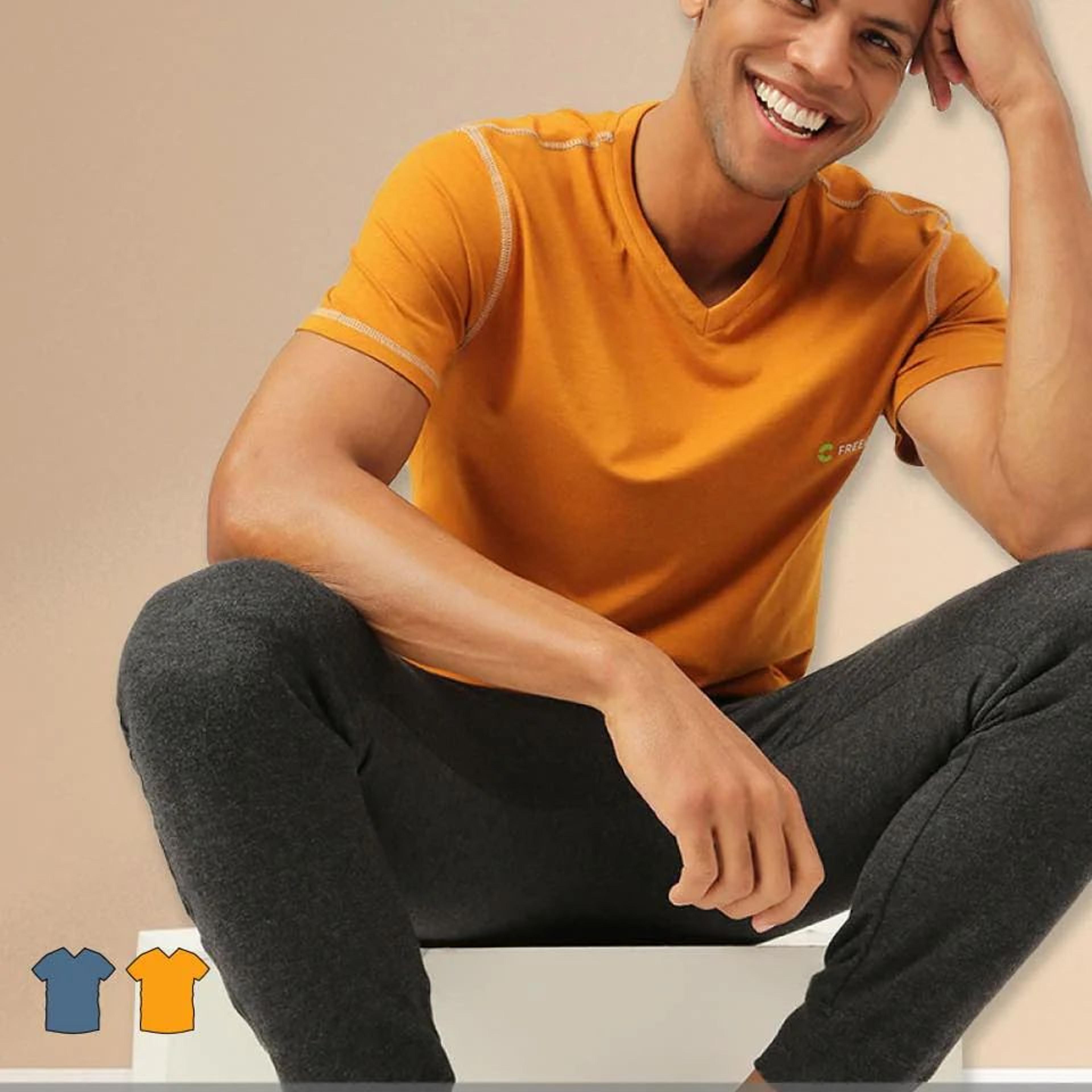 Men's Organic Bamboo Casual Tees - V Neck - (Pack of 2)
