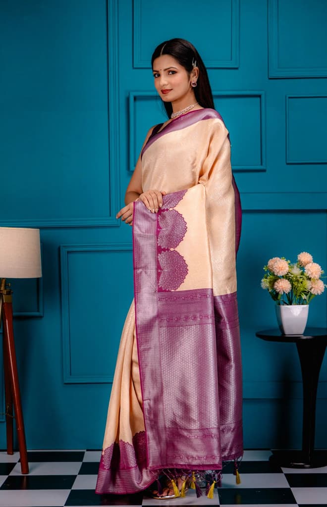 Mimosa Women's Woven Design Banarasi Style Art Silk Saree With Blouse Piece : SA00001803PCFREE — photo 4
