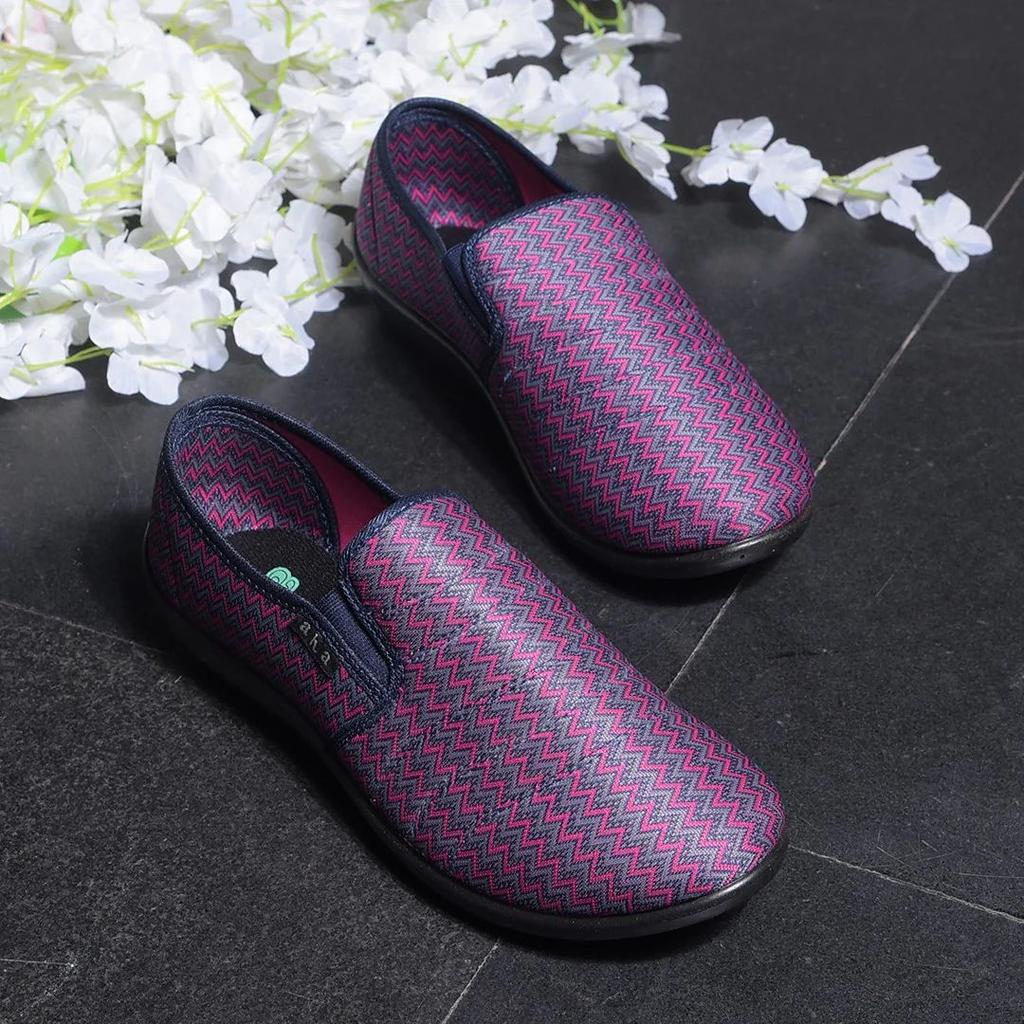 AHA Casual Non-Lacing Purple Ballerina Shoes For Women SELINA-101 By Liberty — photo 4
