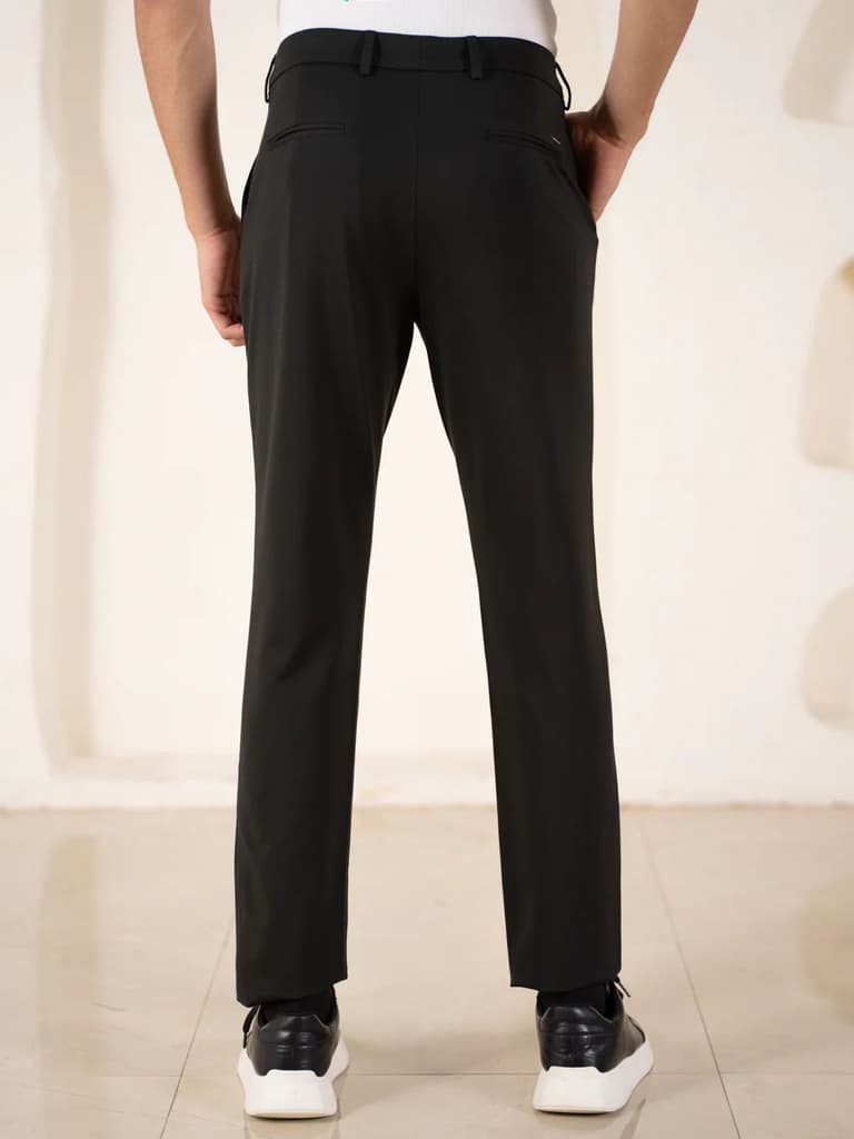 Malai Black Soft-touch Slim Fit Power Stretch Pants — photo 7