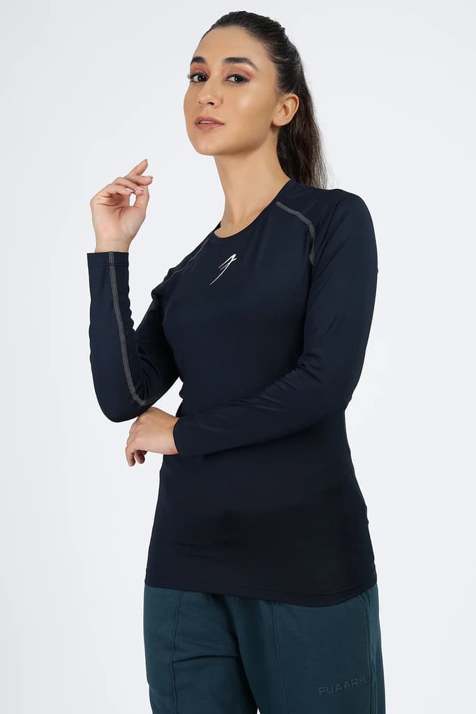 Compression Full T-shirt Navy — S