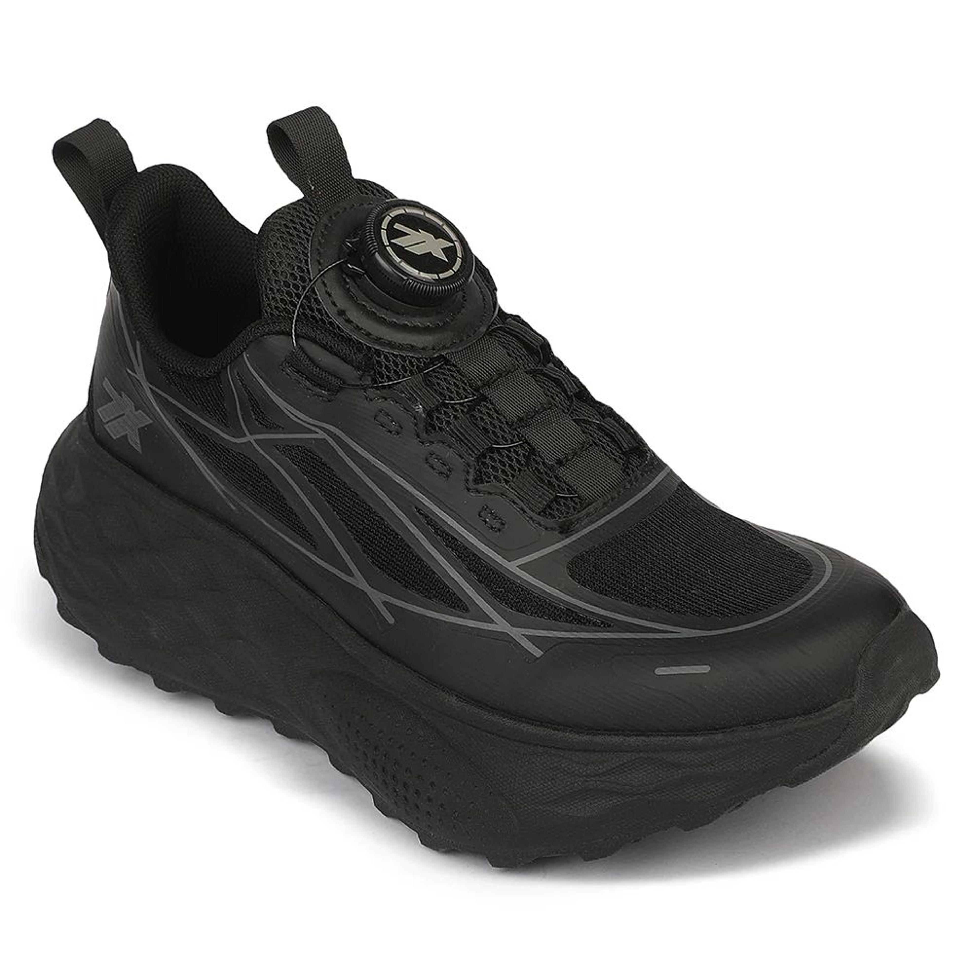 Leap7X ZQ-WFL-04 Black Twist & Go Sports Non Lacing Walking Shoes for women by Liberty