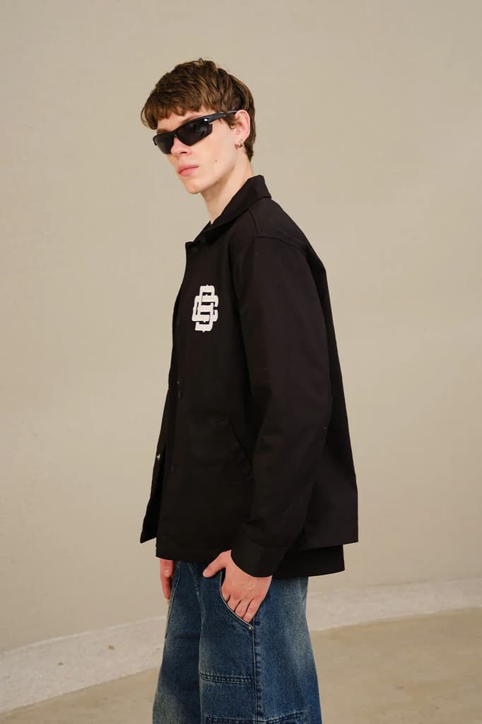 Black Varsity Shacket — photo 7