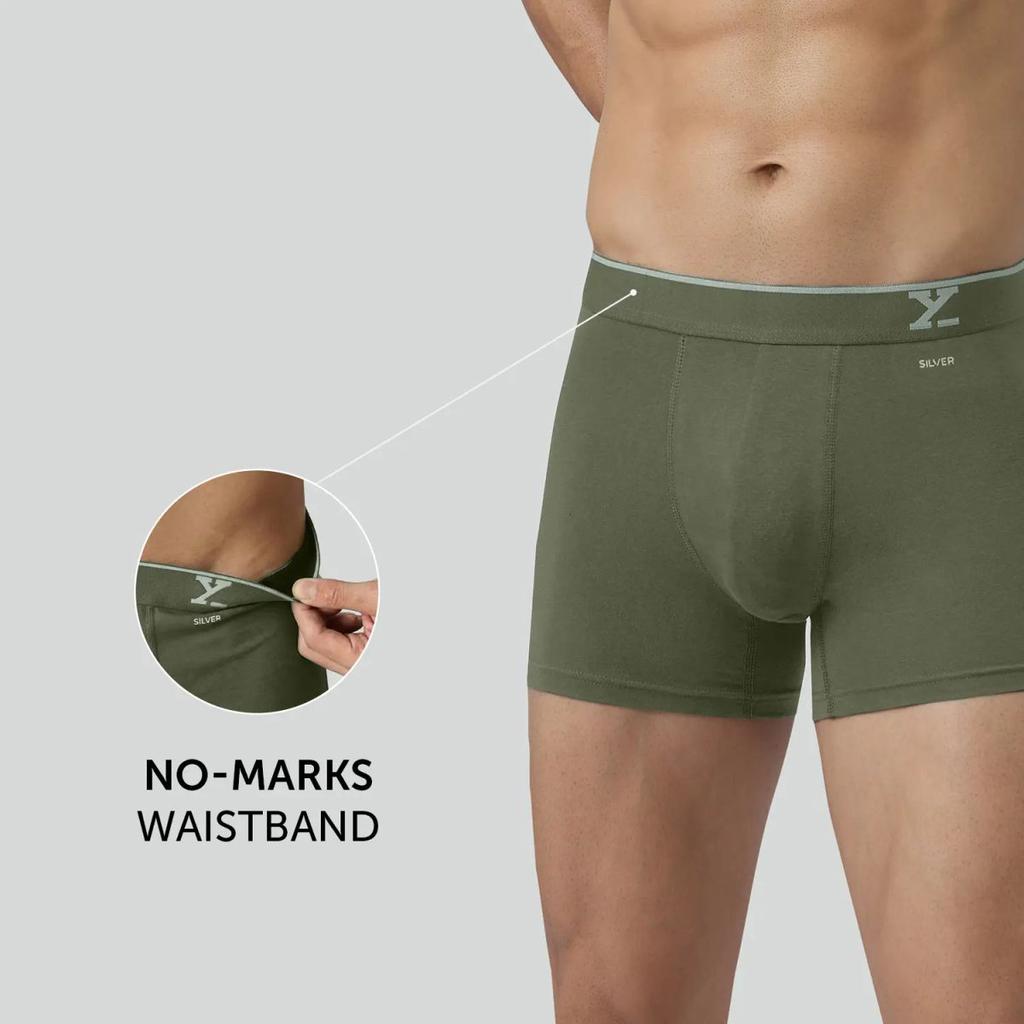 Traq Silver Cotton Trunks Olive Green — photo 4