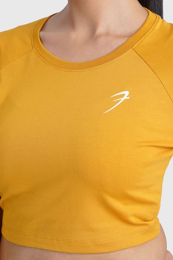 Legacy Crop Top T-shirt Mustard — photo 3