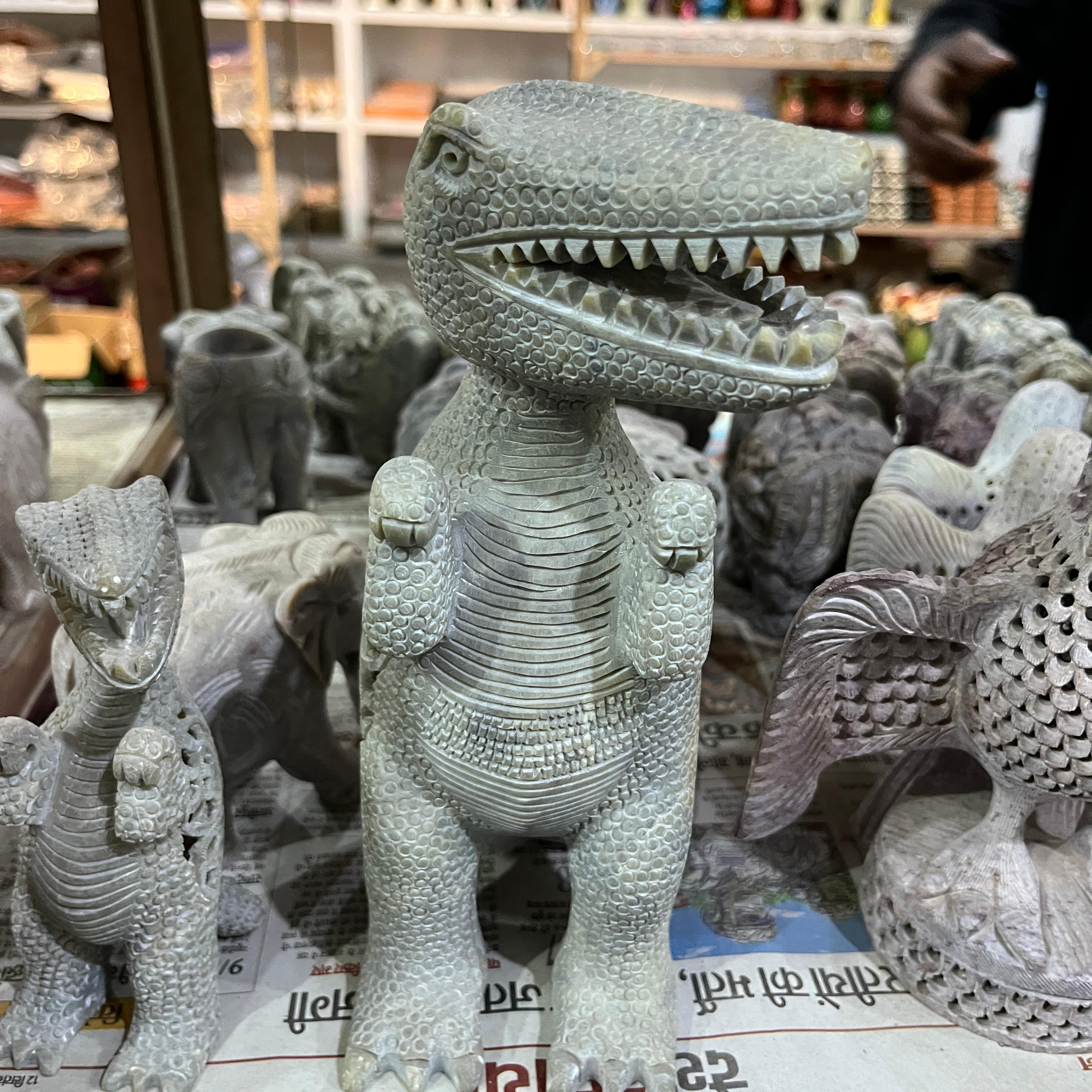Dinosaur Figurine | Statue | Ceramic | White