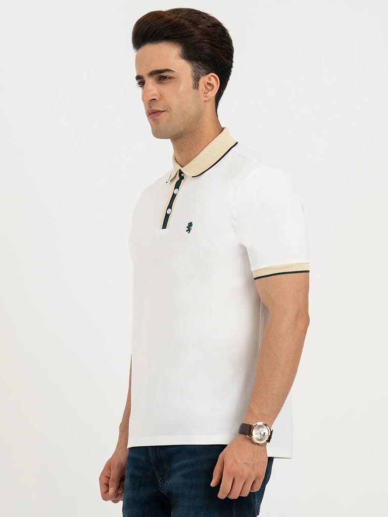 Polo T Shirts for Men in White | Classic Polo T Shirts — photo 2