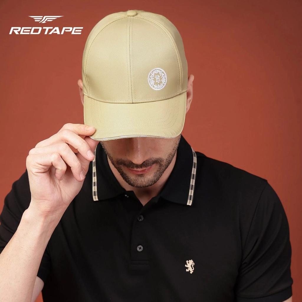 Unisex Beige Solid Polyester Baseball Cap with Adjustable Strap — photo 5