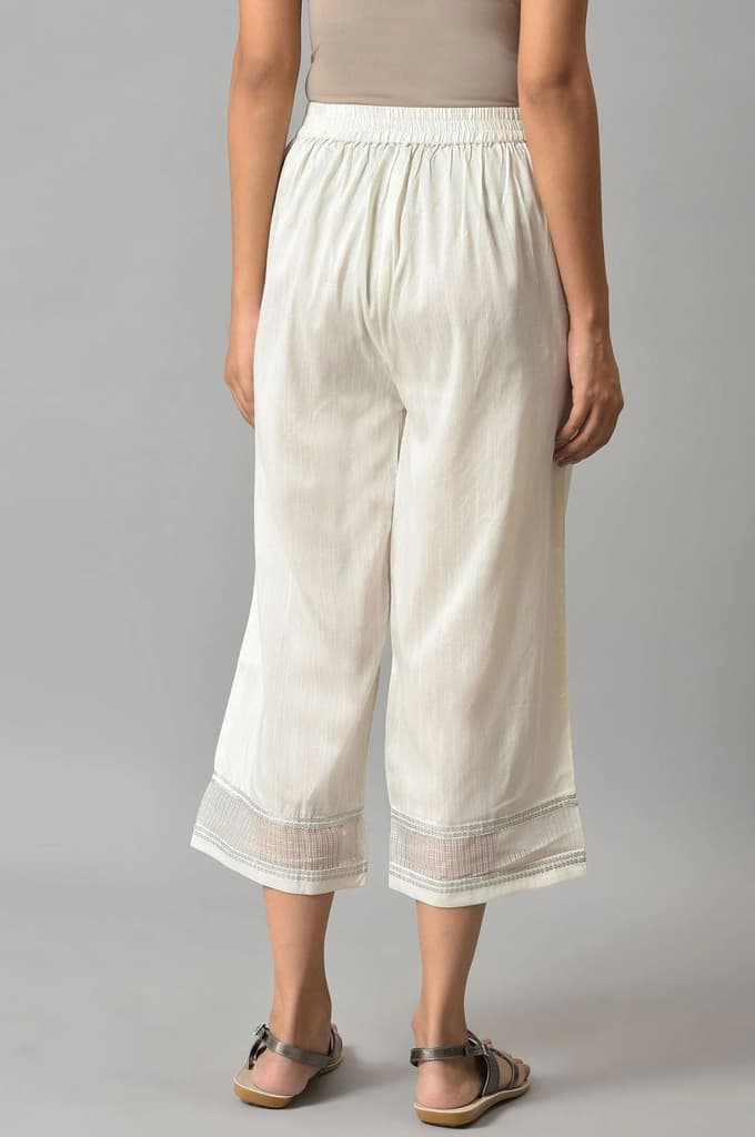 White Gathered Culottes — photo 2