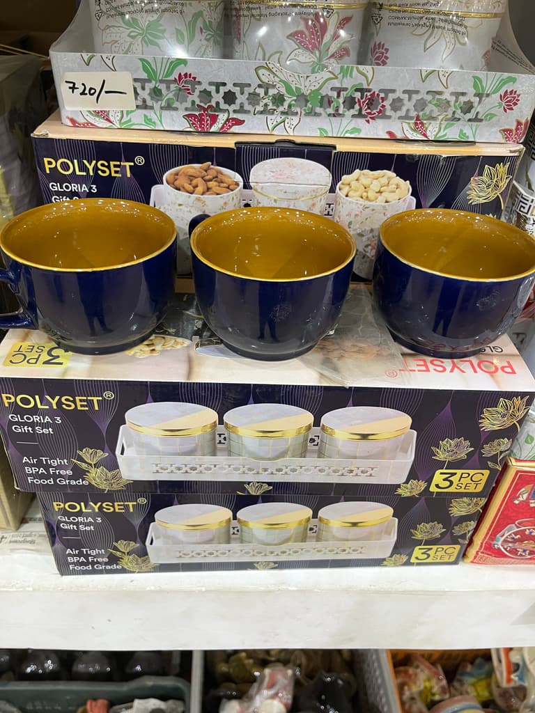 Polset 3-Pack Glass Coffee Mugs | Mug | Glass | Blue | White