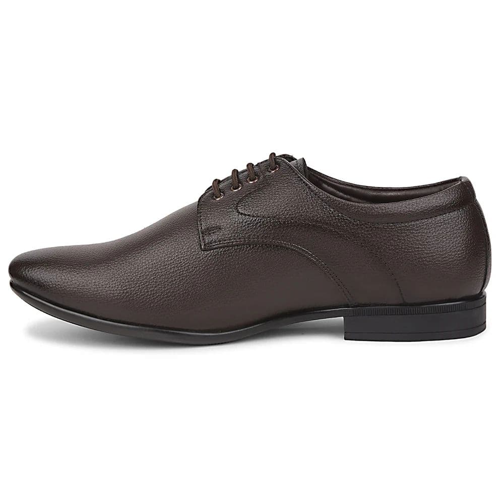 Fortune Brown Formal Lacing Derby Shoes For Men UVL-131 By Liberty — photo 3
