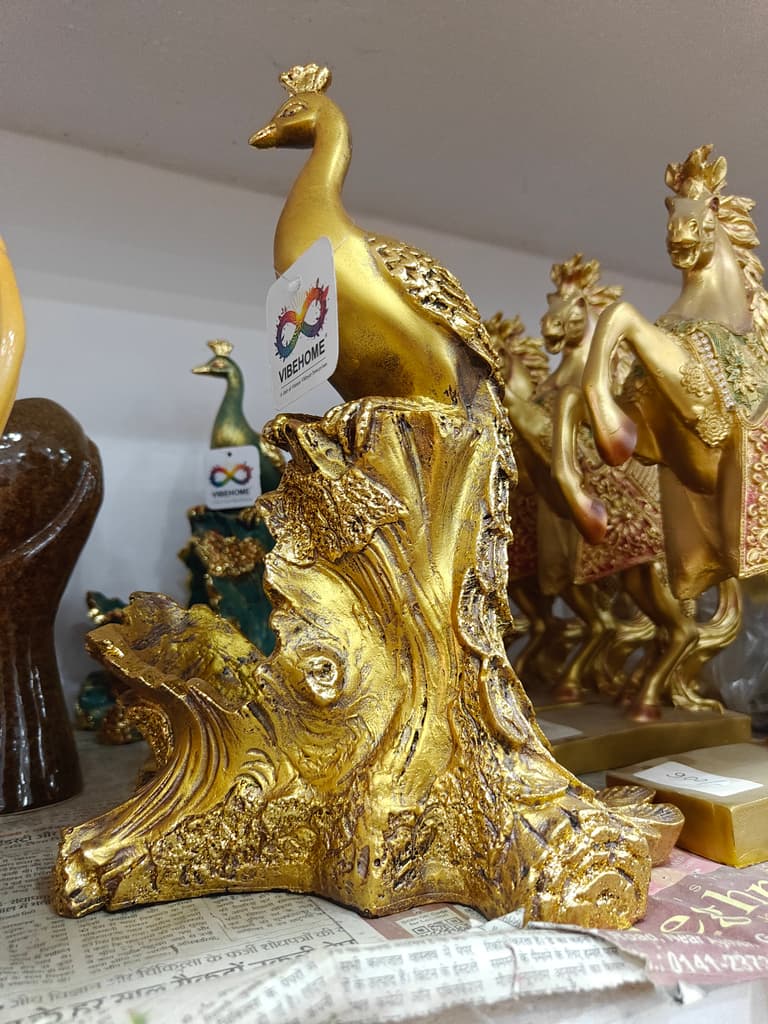 Gold Bird Statue | Decorative | Gilded | Gold