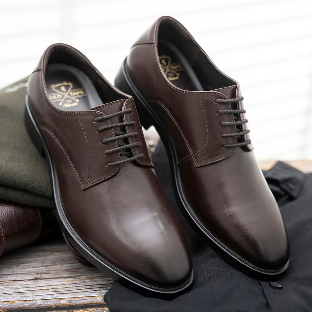 Men’s Brown Leather Derby Shoes for Classic Formal Style — photo 6