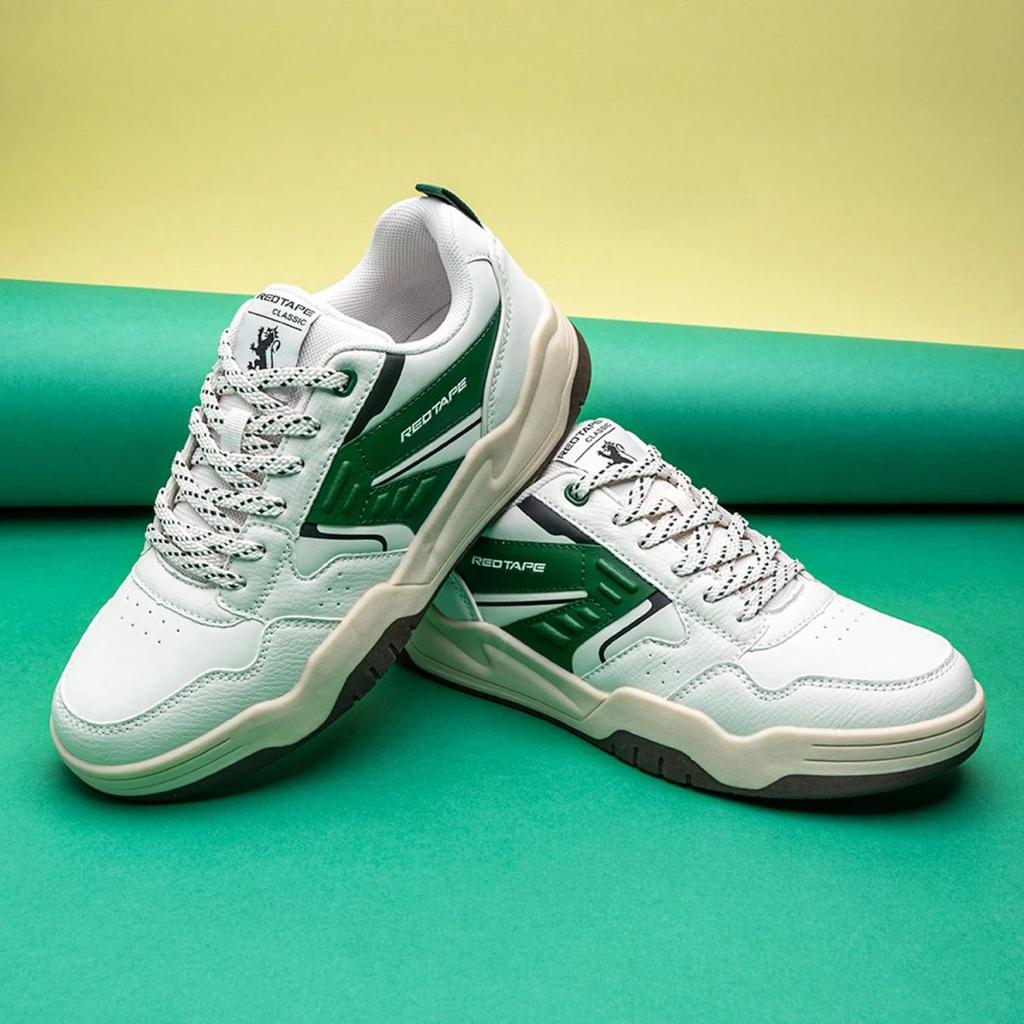 Sneakers for Men in Beige and Green | Casual Low-Cut Lifestyle Shoes. — photo 6