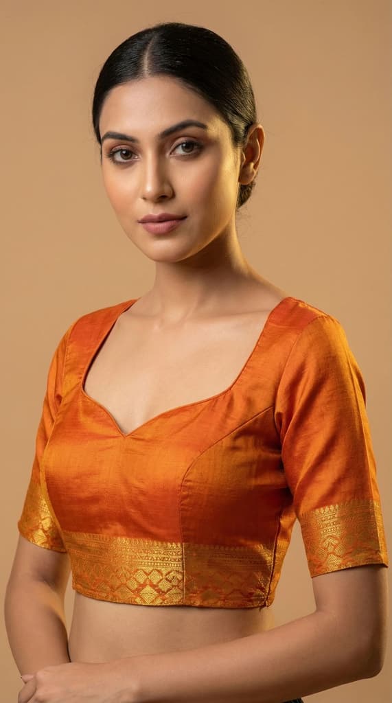 MIMOSA Women's Woven Design Paithani Style Raw Silk Saree with Blouse Piece - Mustard ( SA00003128MSFREE ) — photo 5