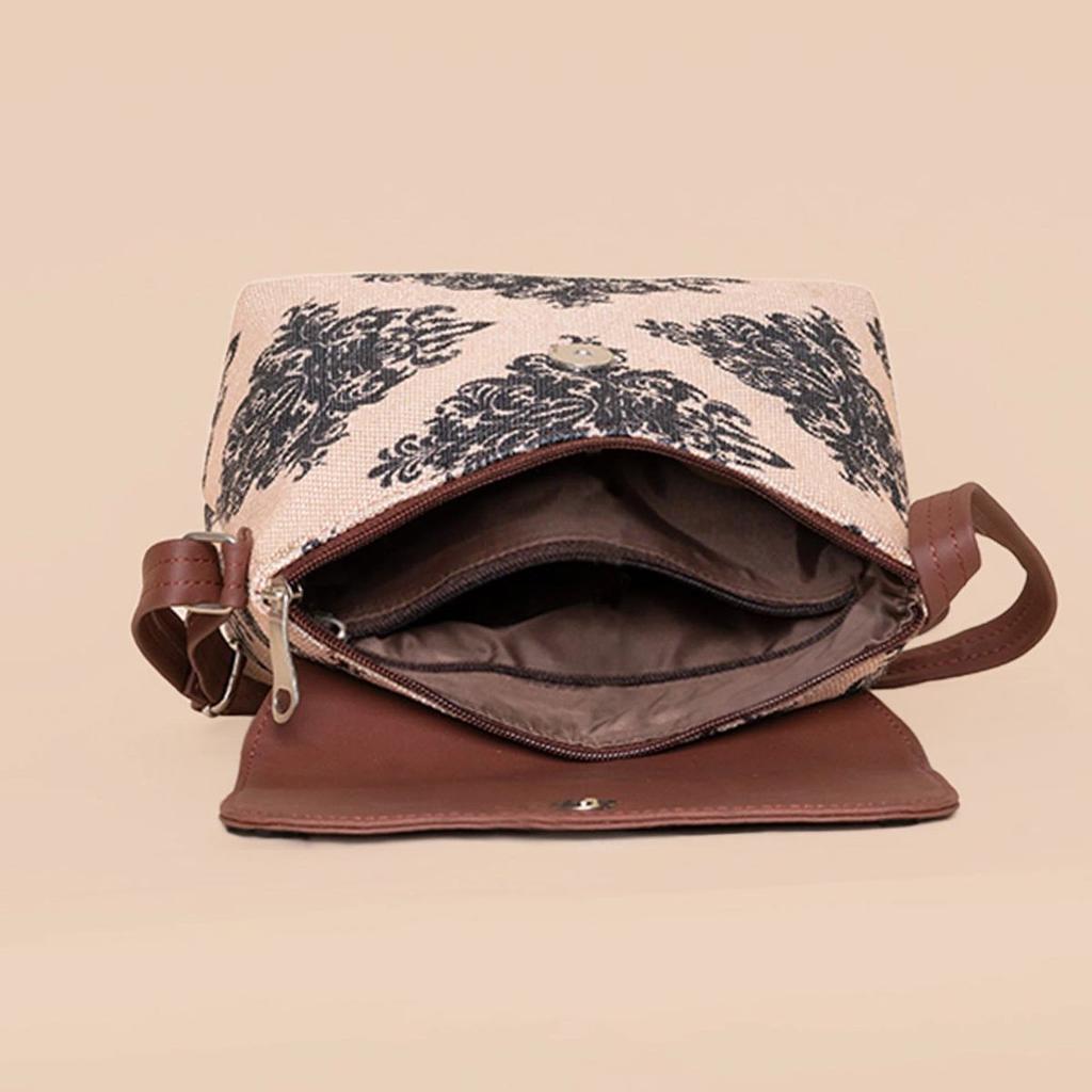 Mughal Motif Office Essential Bag & Mughal Motif Flap Sling Bag Combo — photo 9