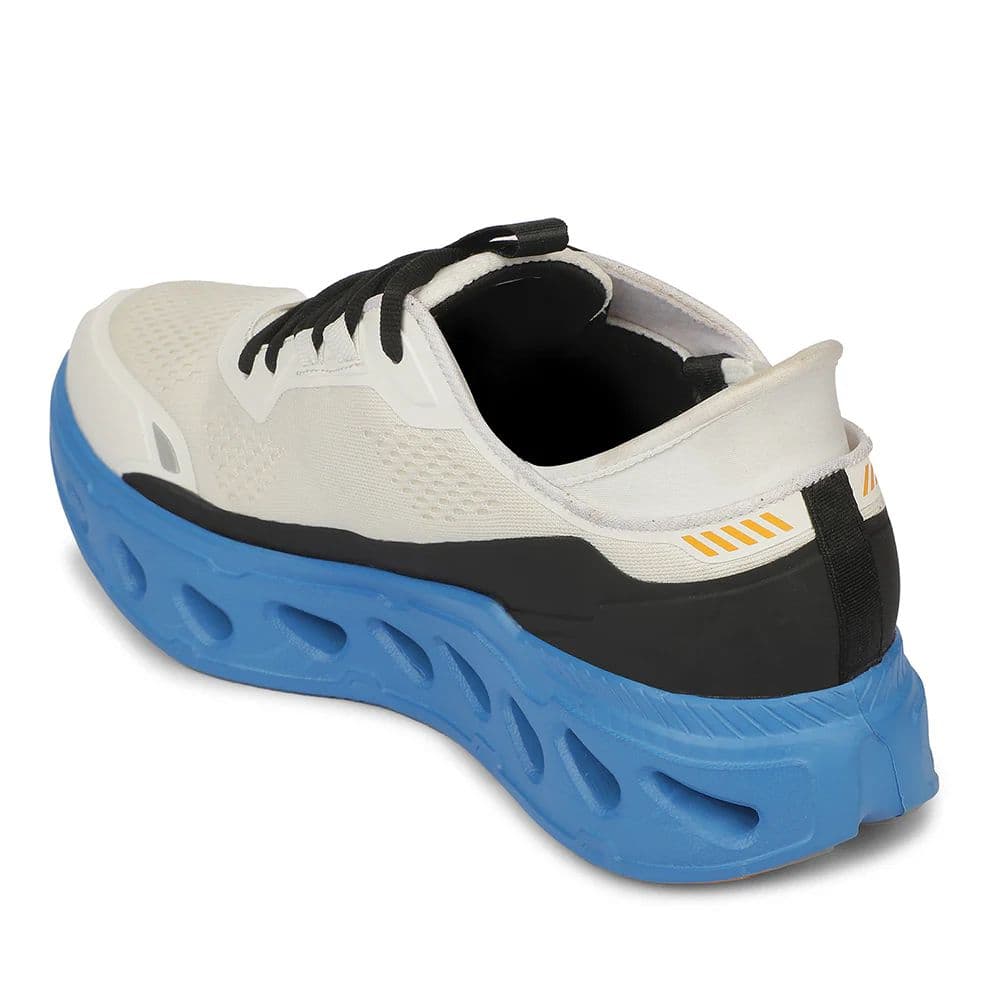 Leap7X ZLP-XM-16 Airflow Outsoles White Sports Lacing Running Shoes for Men by Liberty — photo 3