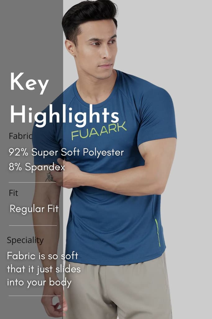 Aura Textured T-shirt Teal — photo 6
