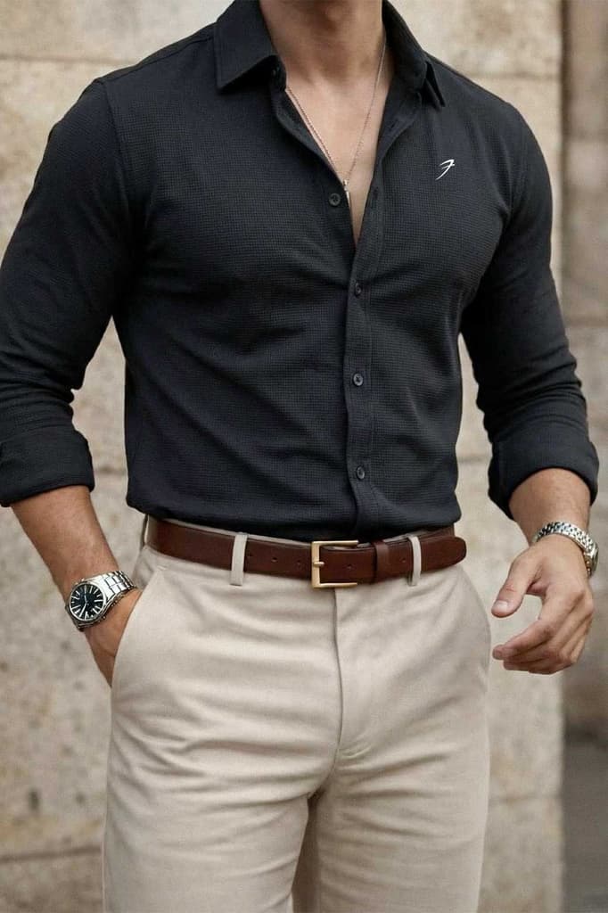 Foundation Fullsleeves Shirt Dark Grey — S