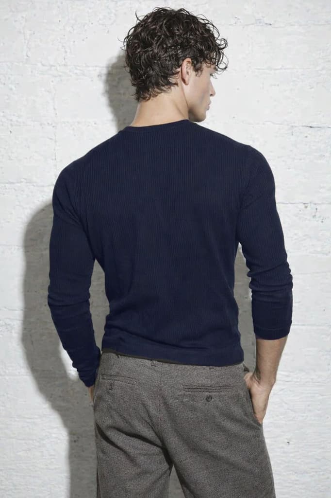 Fine Rib Henley Full Sleeve Tee — photo 3