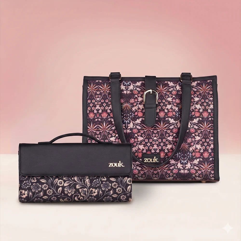 Rhea Kapoor Office Bag Kashmir Blooms & Rhea Kapoor Clutch FloMotif Combo