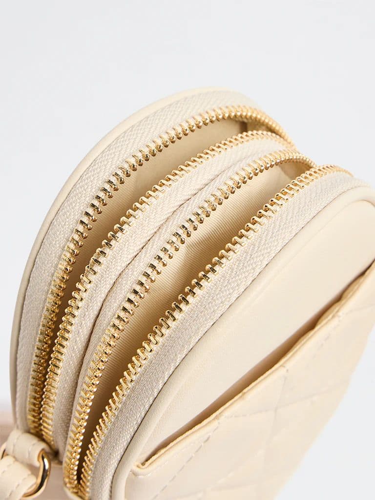 Westside Ivory Quilted Phone Sling Bag — photo 3
