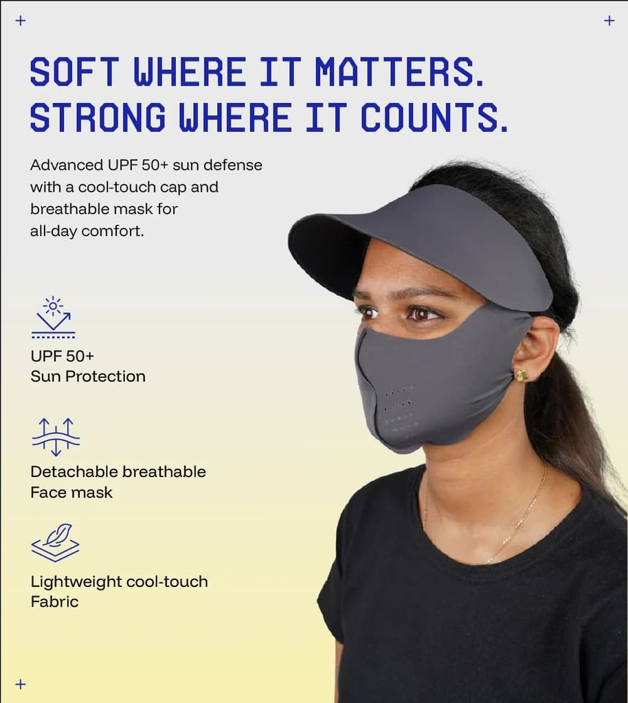 DITACHABLE Sunscreen visor & FACE mask — photo 4