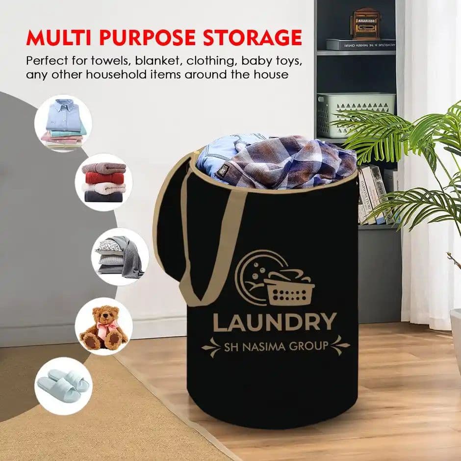 Capsicum Laundry Bag Nylon Black Beige Group - 45 Liter