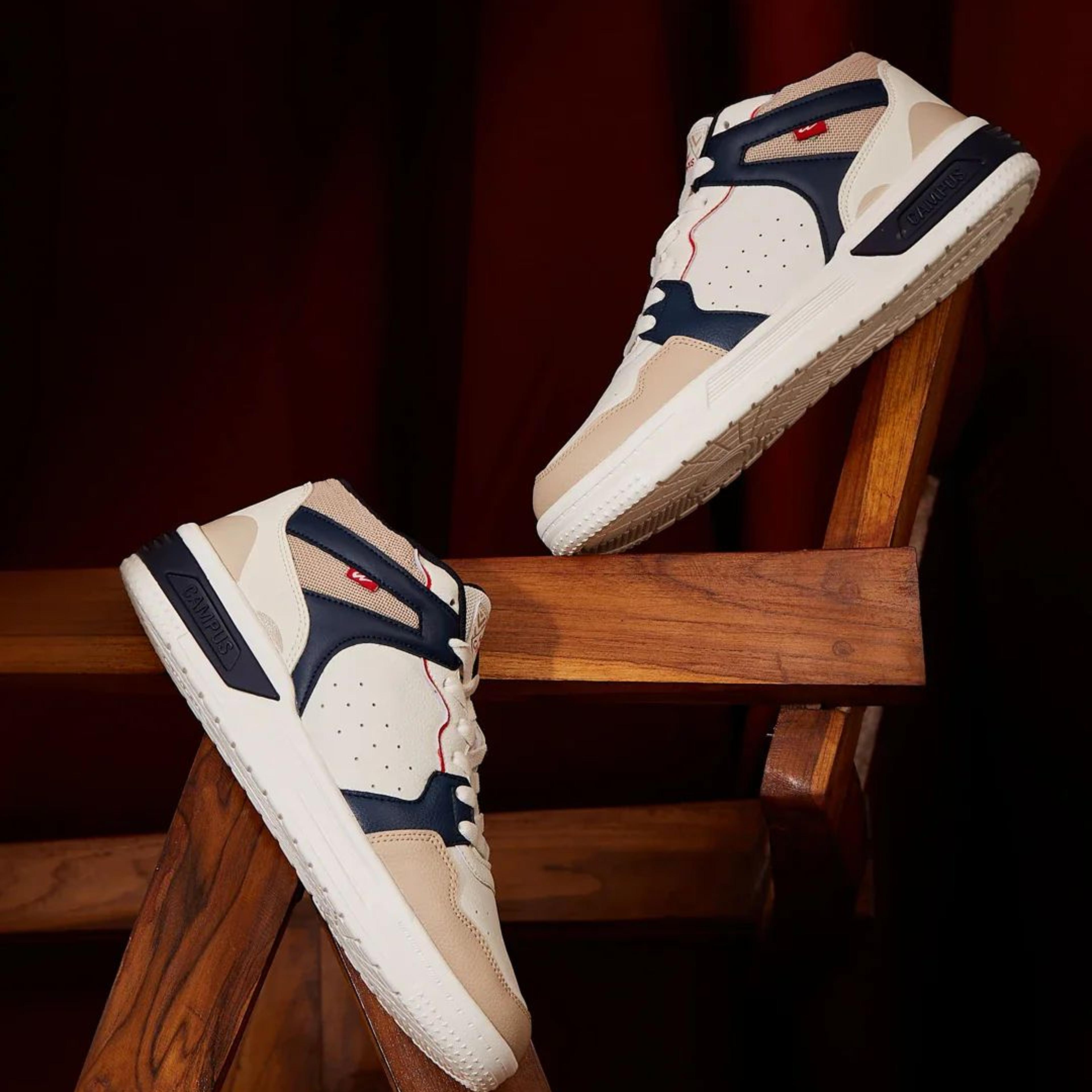 DWELT White Men's Sneakers