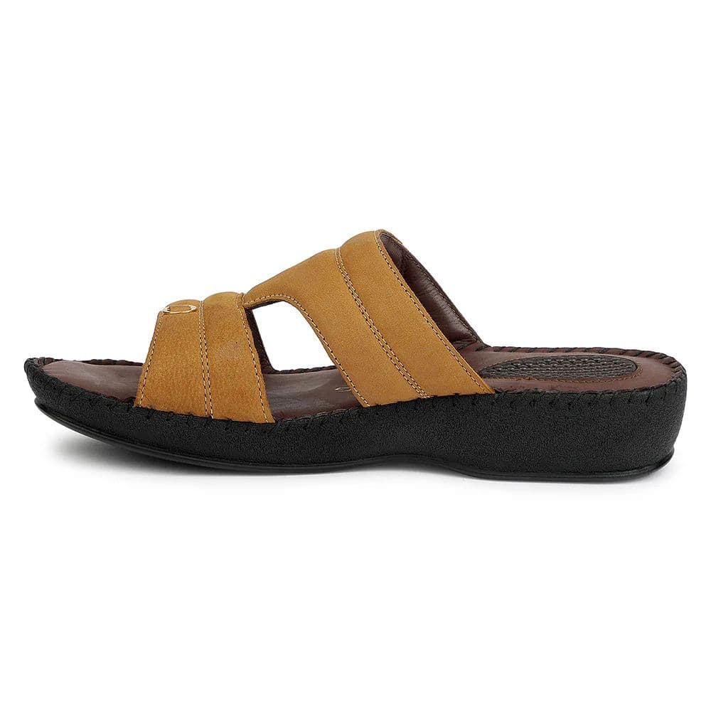 Healers Tan Casual Flat Sandal for Women JFL-80 by Liberty — photo 3
