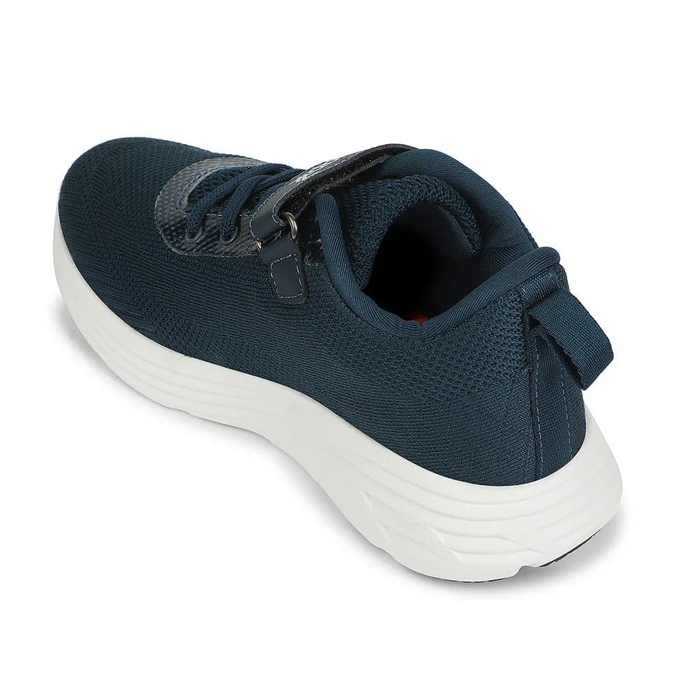 LEAP7X Teal Blue Sports Non Lacing Walking Shoes for Kids COVER-04 by Liberty — photo 4