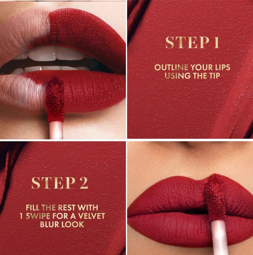 Velvet Blur Matte Liquid Lipstick - Passionate Crimson